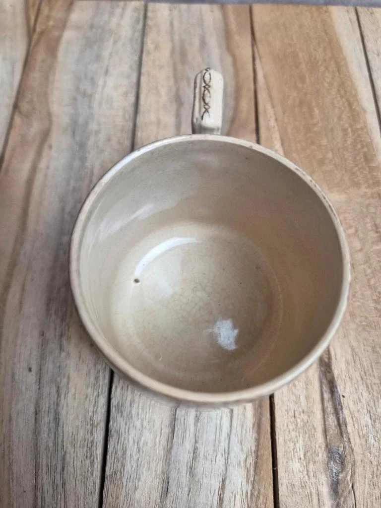 Taza antigua de terra de fer – decoración japonizante – finales S.XIX – photo 5